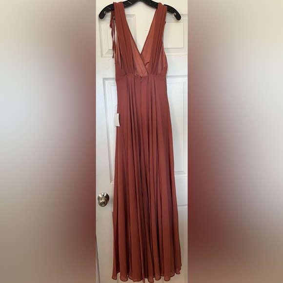 Lulu’s  Dance the Night Away Rusty Rose Backless Maxi Dress - Picture 6 of 11